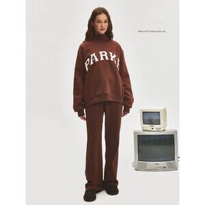 Parke Varsity Turtleneck In Mocha Brown S/M Nostalgia Drop